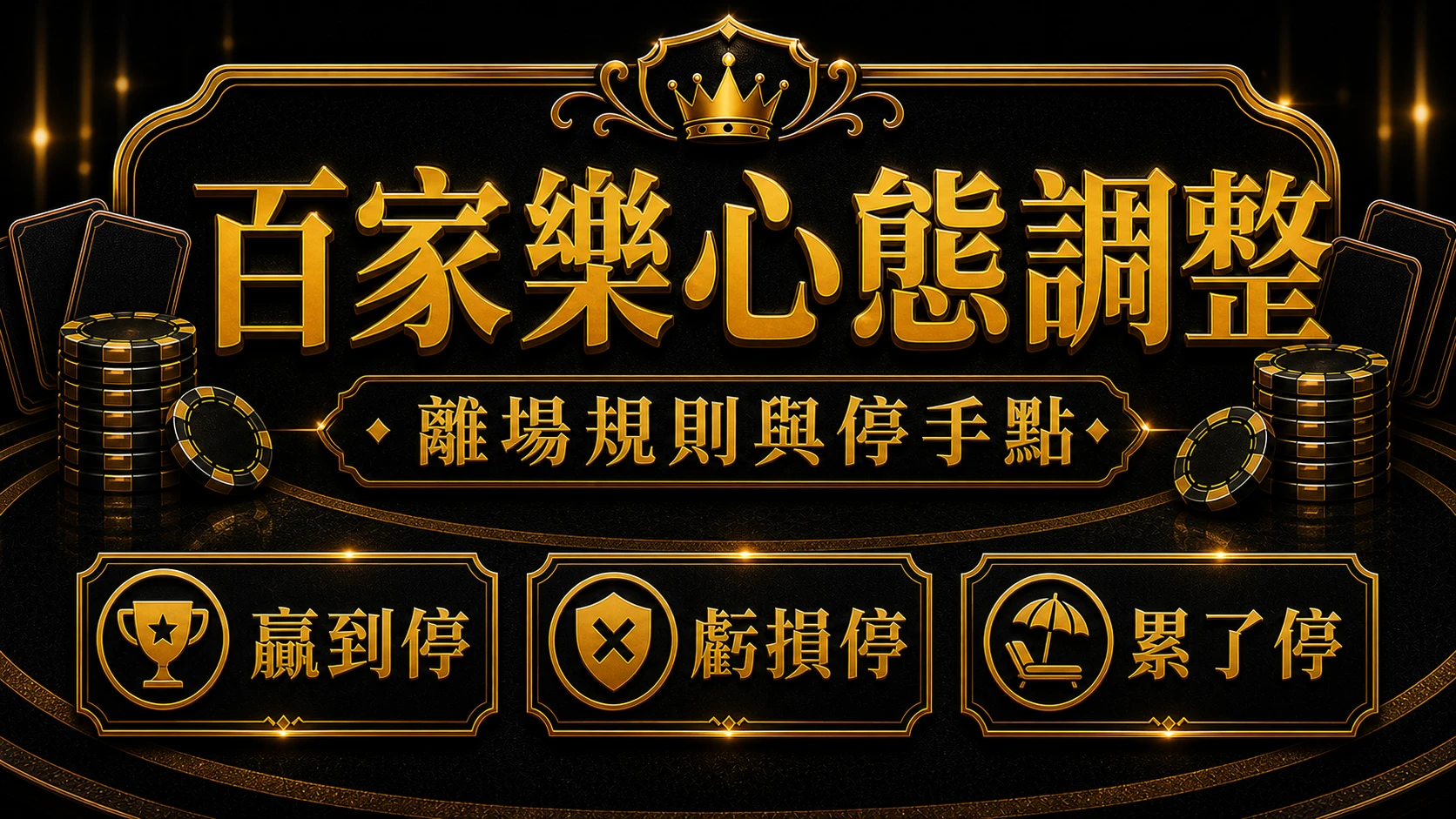 百家樂心態怎麼穩？5個心理調適技巧與離桌條件｜大獎娛樂城