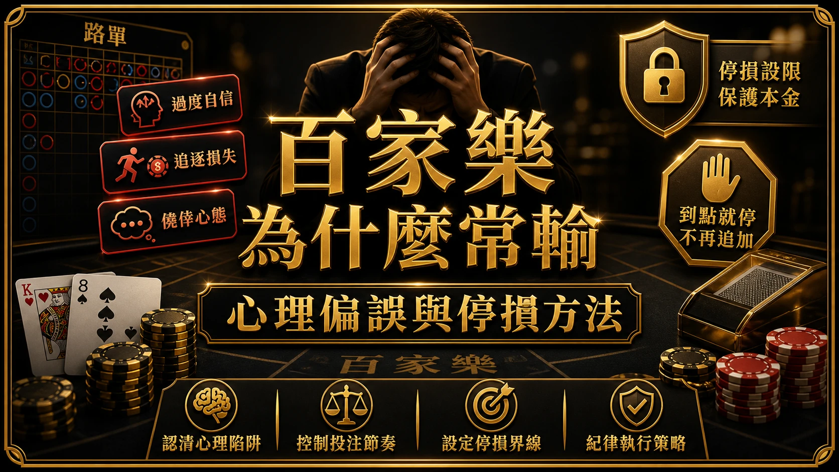 百家樂為什麼常輸？玩家心理偏誤、追注陷阱與停損方法｜大獎娛樂城