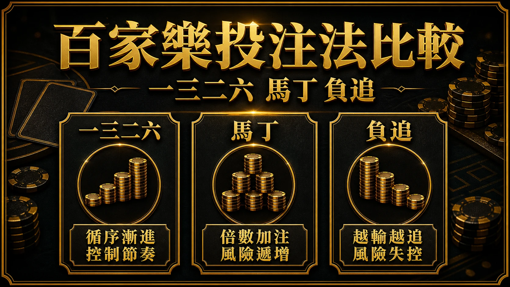 百家樂投注法怎麼選？1326、馬丁與負追風險比較｜大獎娛樂城