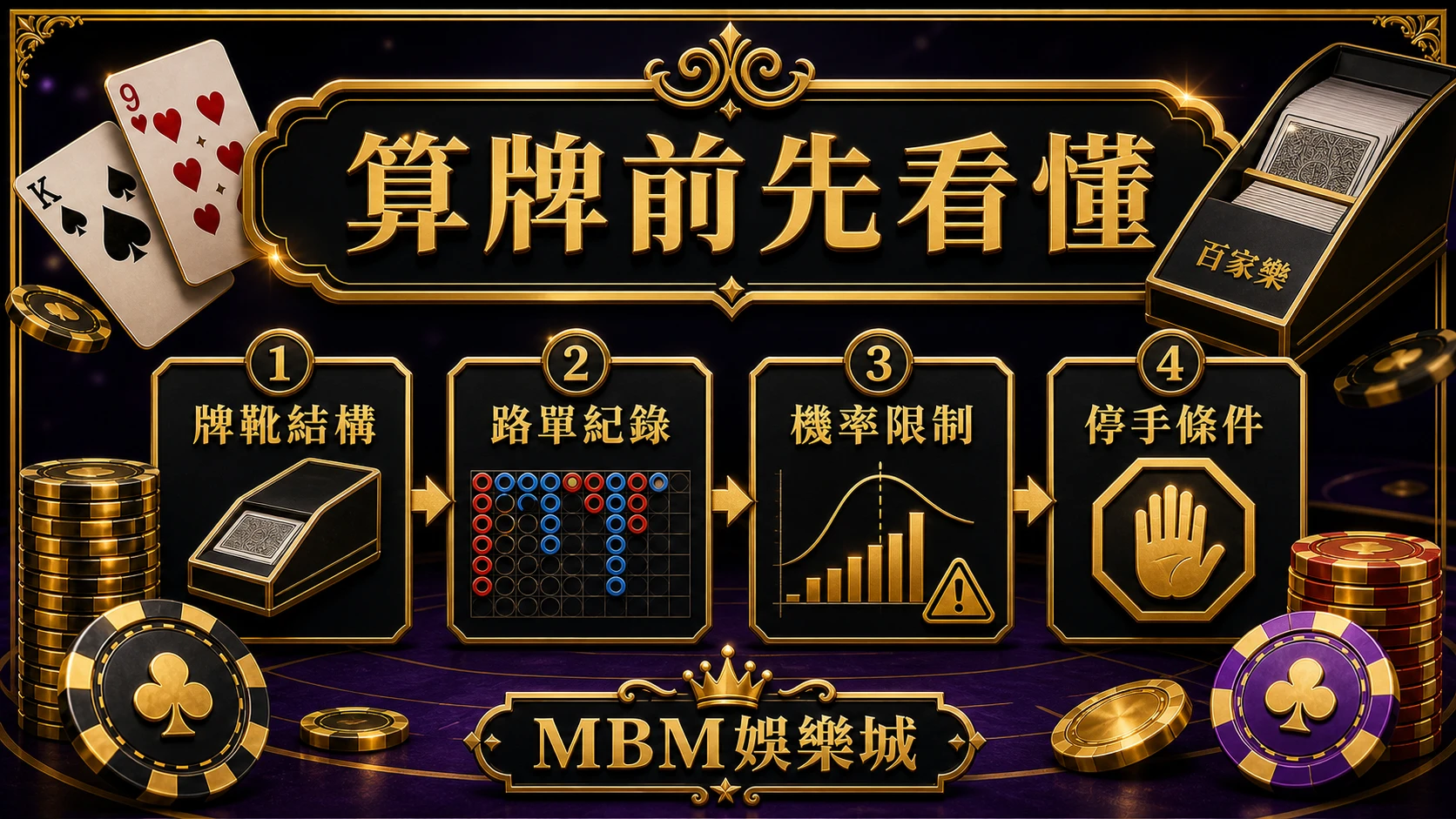 百家樂算牌前先看懂 牌靴結構路單紀錄機率限制停手條件 大獎娛樂城