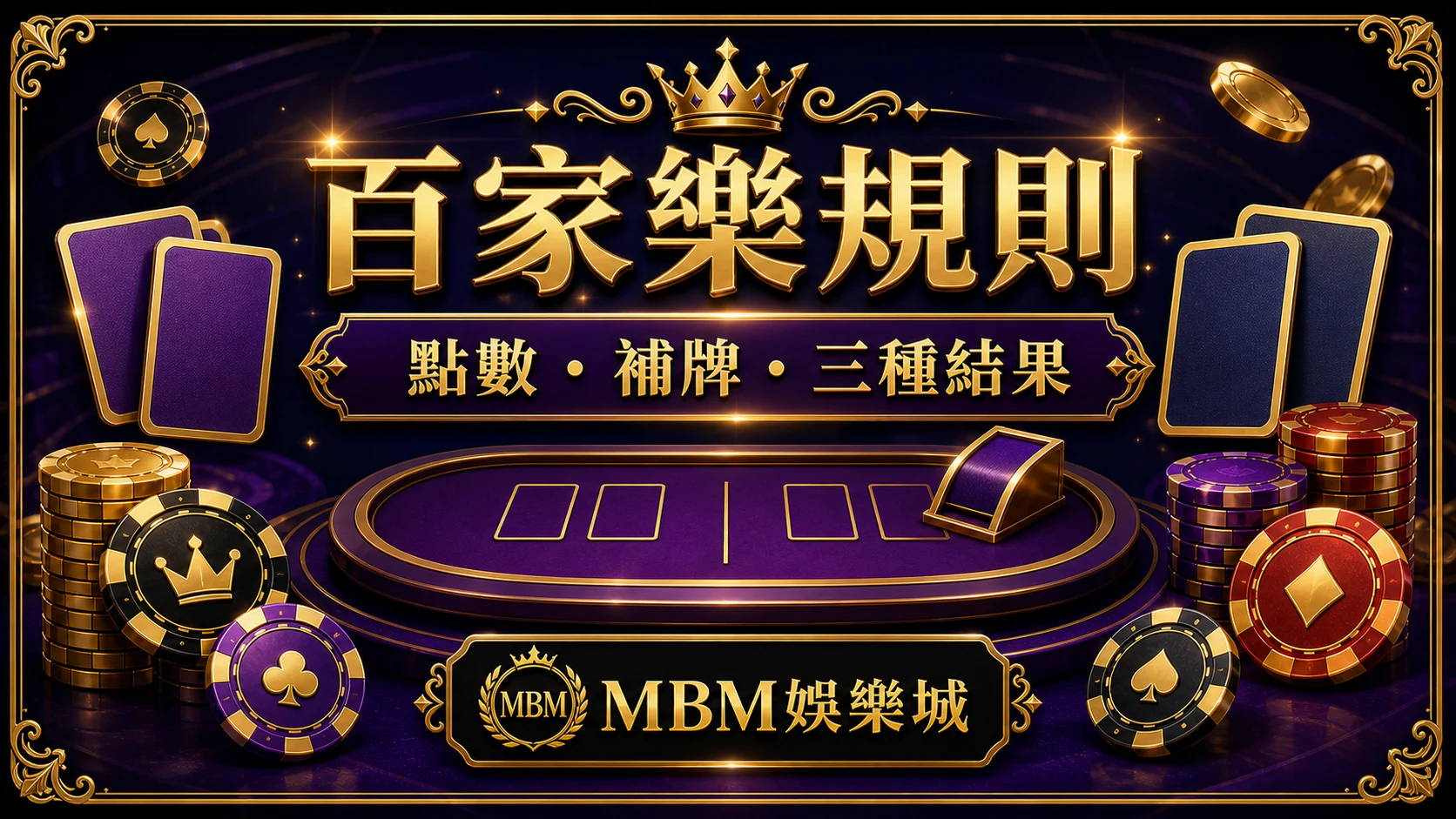 百家樂規則點數補牌與三種結果 大獎娛樂城