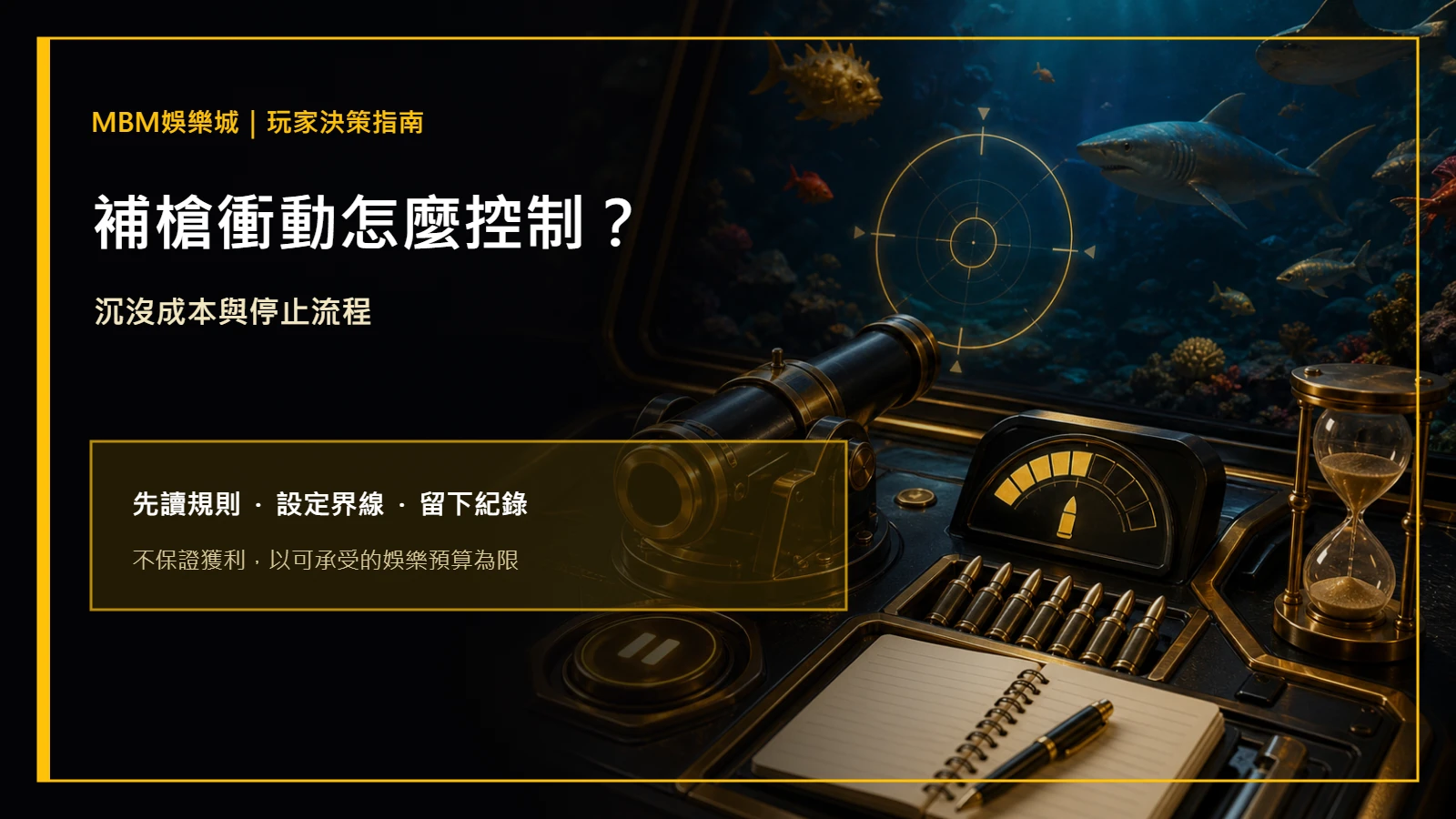 補槍衝動怎麼控制？沉沒成本與停止流程｜大獎娛樂城主圖