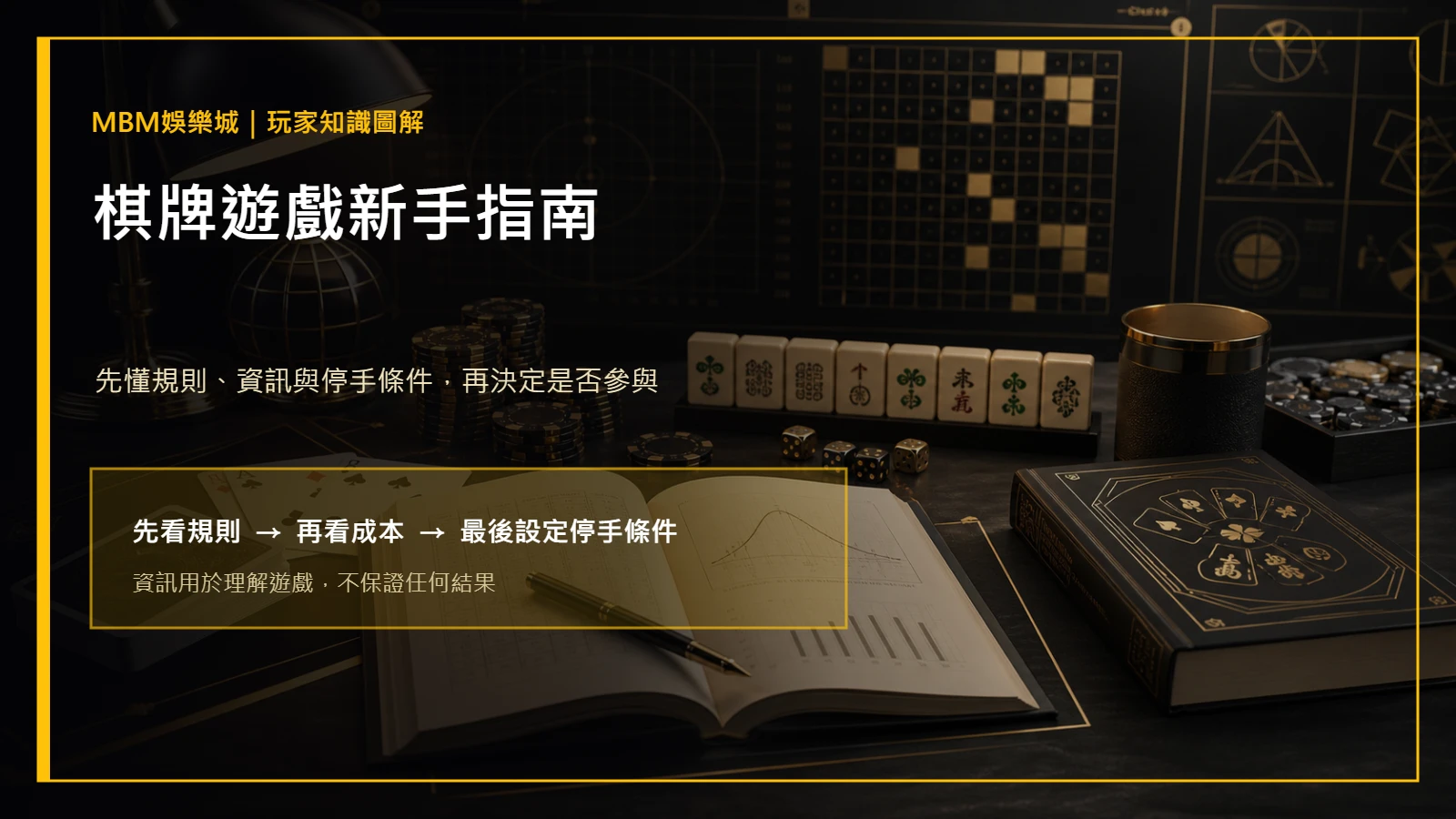 棋牌遊戲新手指南：規則、機率與停手條件｜大獎娛樂城主圖